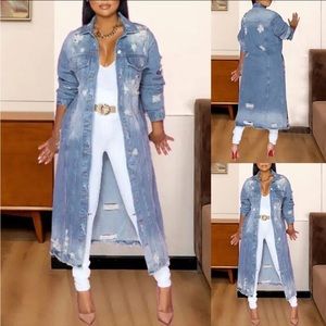Long denim jacket